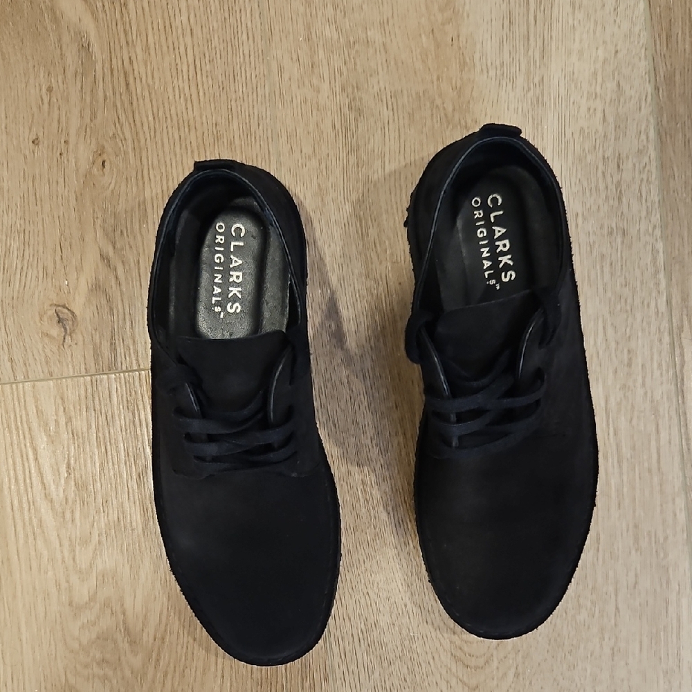 Clarks Black Chukka Boots with Minimalist Design